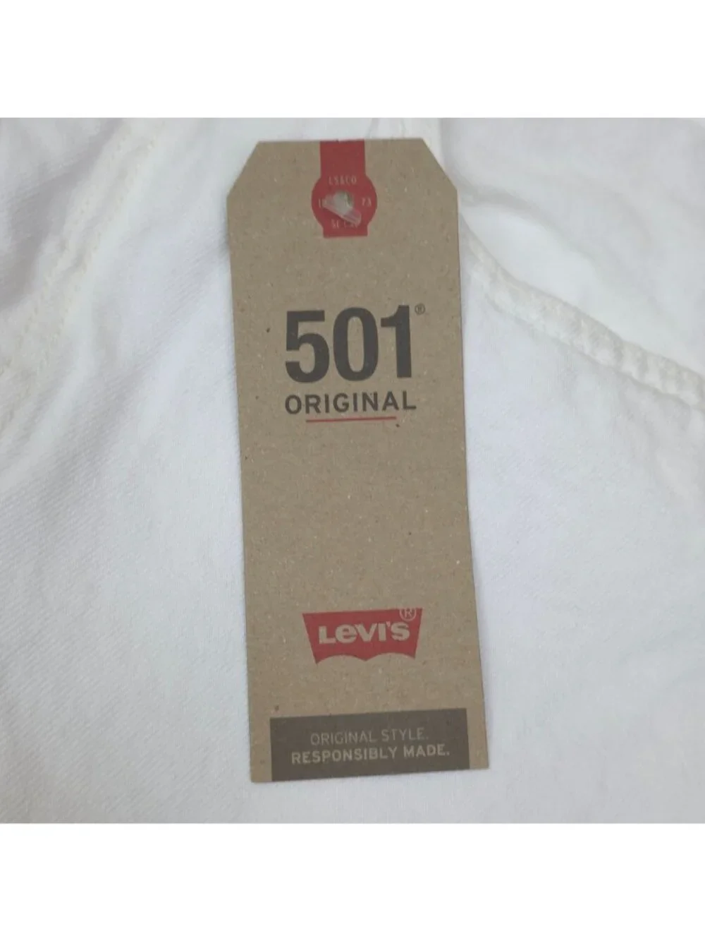 Levis 501 Original White Jeans W31 L34 Straight Leg 100% Cotton